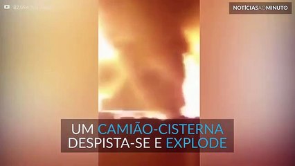 Camião-cisterna explode em plena autoestrada