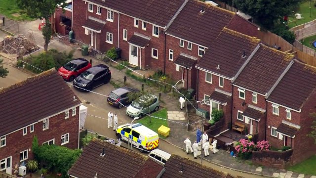 Aerial shots over Plymouth shooting scene