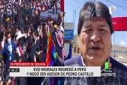 Evo Morales llegó a Juliaca e indicó que participará de diferentes eventos en Lima