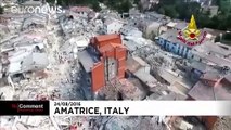 Drone mostra a dimensão dos estragos causados pelo sismo em Itália
