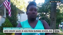 Condutora salva 20 crianças no interior de autocarro em chamas