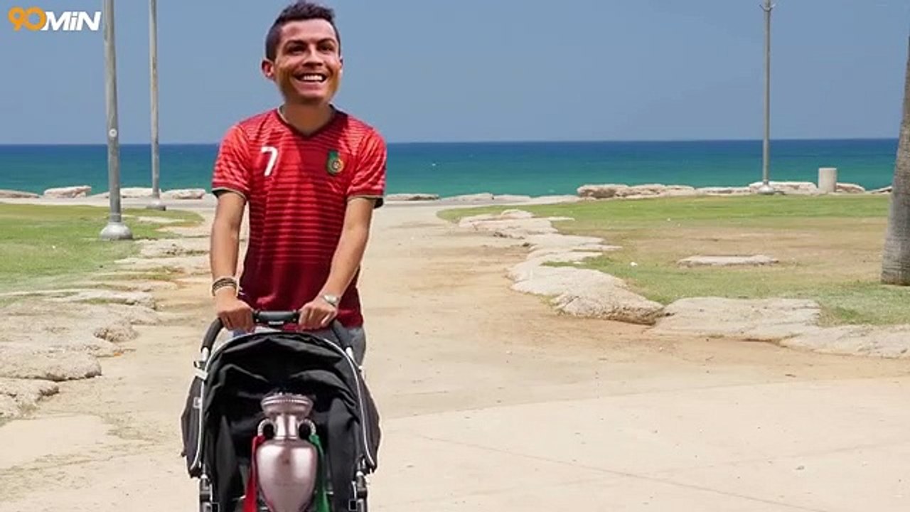 Cristiano Ronaldo celebra golos vitória do Euro'2016 paródia