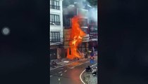 Clip: Cận cảnh cháy lớn tại cửa hàng ga ở Sapa