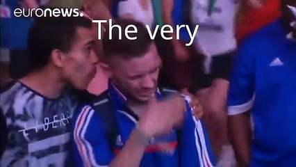 Adepto português apoia aficionado francês