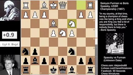 Boris Spassky sacs a Bishop and beats a world class coach (1957)