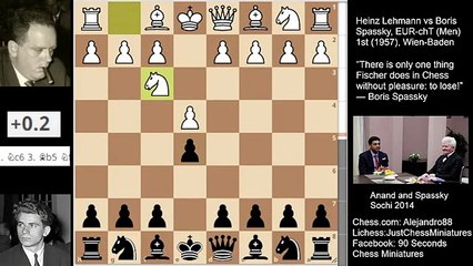 Boris Spassky plays the ultra agressive Schliemann Defence and wins (1957)