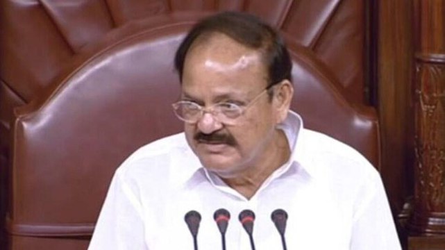 Rajya Sabha chairman Venkaiah Naidu breaks down over chaos in Upper House