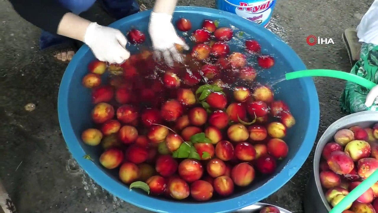 Iğdır’da kazanlar ‘şeftali reçeli’ için kaynıyor