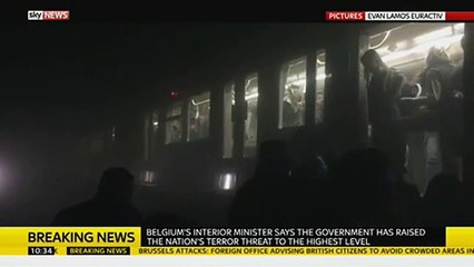 Novas imagens do metro de Bruxelas