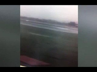 avião derrapa durante aterragem