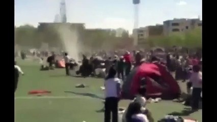 Criança de três anos é levantada pela força de um remoinho