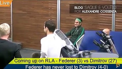 Federer e Dimitrov 'enlouquecem' a ver Maria Sharapova