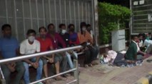 People queue up outside vaccination camp hours before drive