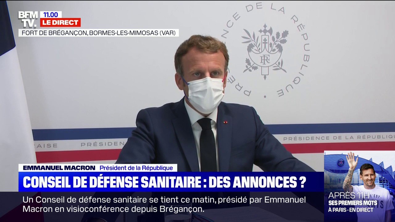 Emmanuel Macron: "Nous avons dépassé les 9.200 hospitalisations pour Covid, un niveau que nous n'avions pas atteint depuis juin"