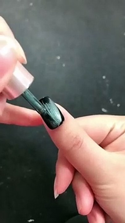 Outerspace nail Art Design