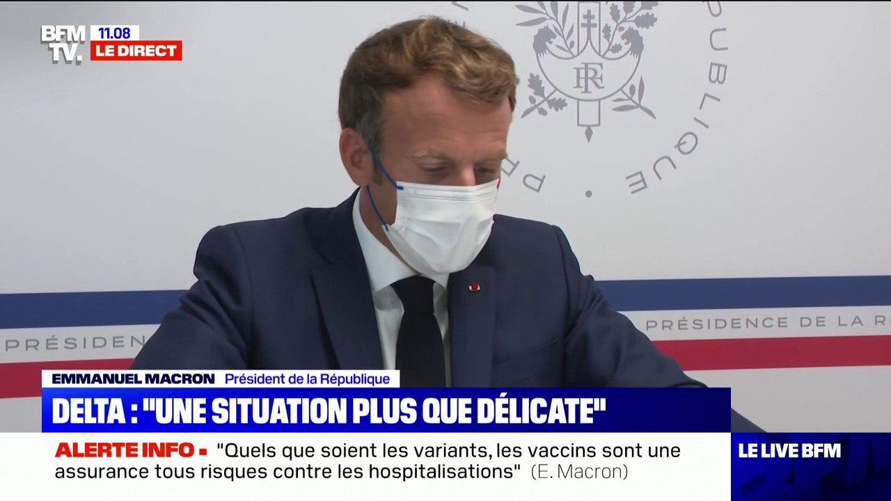 Emmanuel Macron annonce la mise en place, "dès la rentrée", "de grandes campagnes de vaccination dans les établissements scolaires"