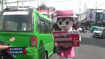 PMI Kota Sukabumi Kerahkan Badut Sosialisasikan Prokes