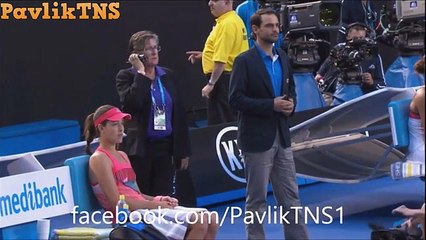 Ana Ivanovic preocupada com o seu treinador Nigel Sears