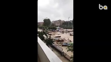 Sinop Ayancık’ı Sel Vurdu Fabrika İşçileri Mahsur Kaldı