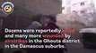 Menino grita pela mãe após ataque aéreo na Síria