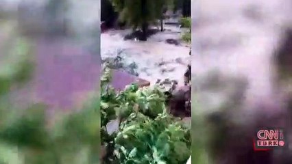 Selde mahsur kalan vatandaşlar helikopterle kurtarıldı
