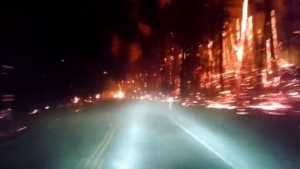 Esta foi estrada usada por para escapar os incêndios na Califórnia