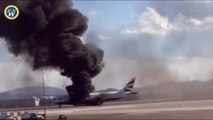 fogo avião british airways