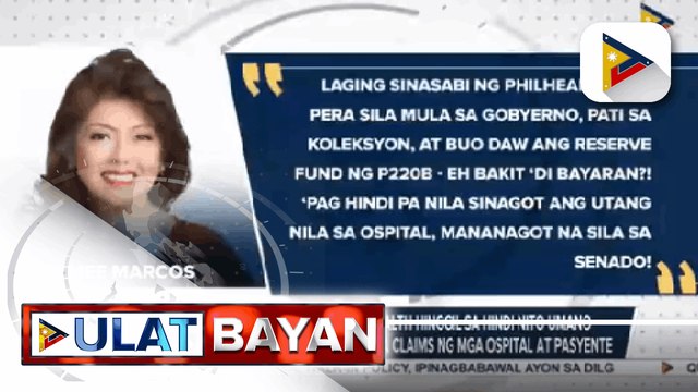 Ilang senador, nagbabala sa PhilHealth hinggil sa hindi nito umano paglalabas ng pondo at pagbabayad sa claims ng mga ospital at pasyente