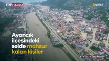 Sinop'ta mahsur kalan 70 kişi için Sahil Güvenlik seferber oldu