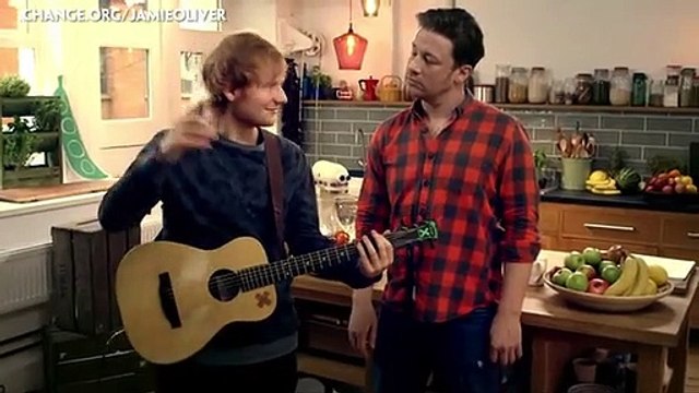 Jamie Oliver alerta para a educação alimentar num vídeo cheio de estrelas