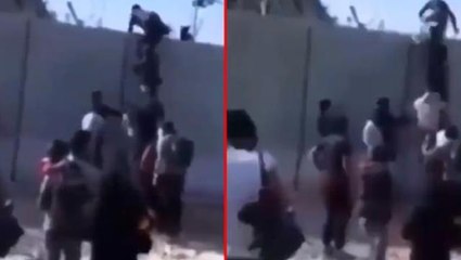 Afgan mültecilerin merdivenle sınır duvarını aştıkları iddia edilen görüntü 2018 yılına ait çıktı