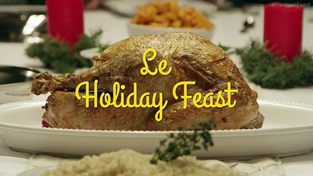 Ceia de Natal com cães à mesa