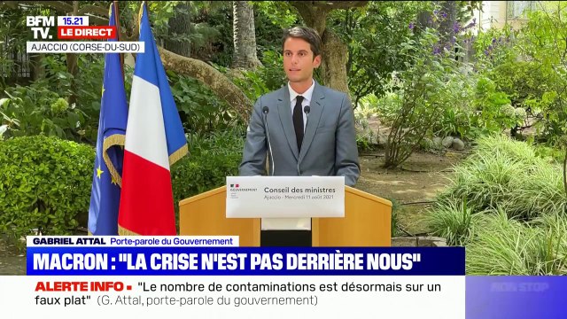 Gabriel Attal: Le pass sanitaire, c'est la meilleure assurance 'ouverture' de notre pays