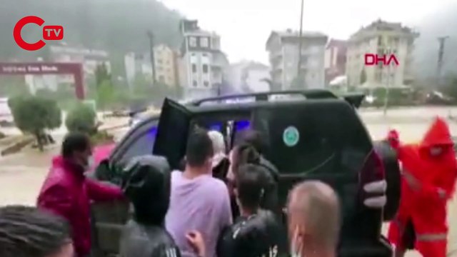 Sinop Ayancık'ta devlet hastanesinde tahliye anları