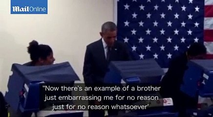 "Não toque na minha namorada", ouviu Obama
