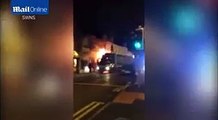 Motorista salva homem de prédio em chamas