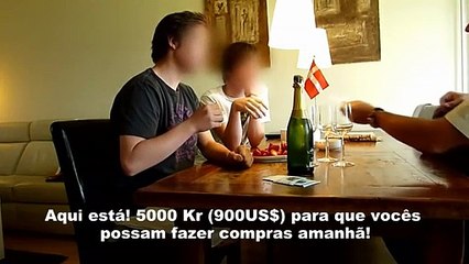O pai ganhou a lotaria. Veja a reação dos filhos