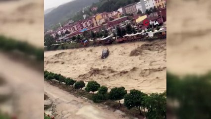 Beton santrali sele böyle kapıldı