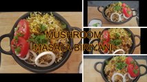 HOW TO COOK MUSHROOM MASALA BIRIYANI AT HOME USING PRESSURE COOKER | A1 Sky kitchen #MushroomBiriyani