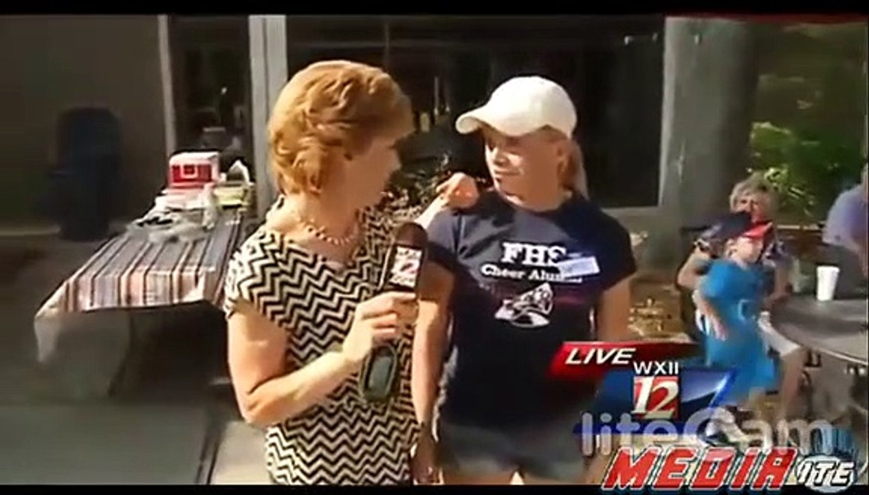 Repórter tenta fazer salto em carpa e rasga as calças em direto