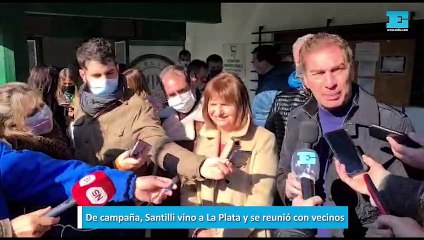 De campaña, Santilli vino a La Plata y se reunió con vecinos