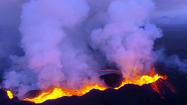 Drone capta vulcão Bardarbunga em erupção