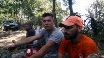 Internationale Helfer im Einsatz gegen Waldbrände in Griechenland