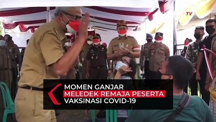 Ledek Remaja Vaksin, Ganjar: Lebih Pegal Disuntik atau Ditinggal Mantan?