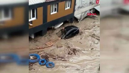 Bozkurt'taki sel felaketinden feci görüntüler!