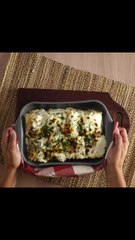 Rollos de Pollo Alfredo en Refractario