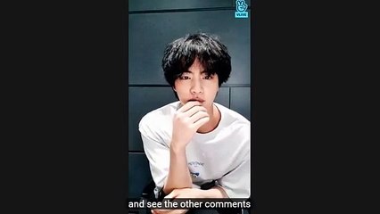 BTS Jin live on Vlive 2021-08-09 [Eng Sub]