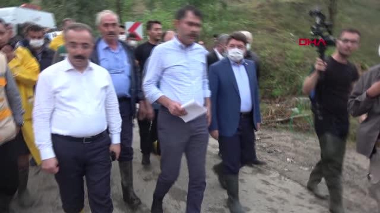 Bakan Kurum Bartın'da metrekareye 318 kilogram yağış düştü