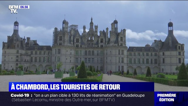 Les touristes sont de retour au château de Chambord qui attire près de 6.000 visiteurs dans ses meilleurs jours
