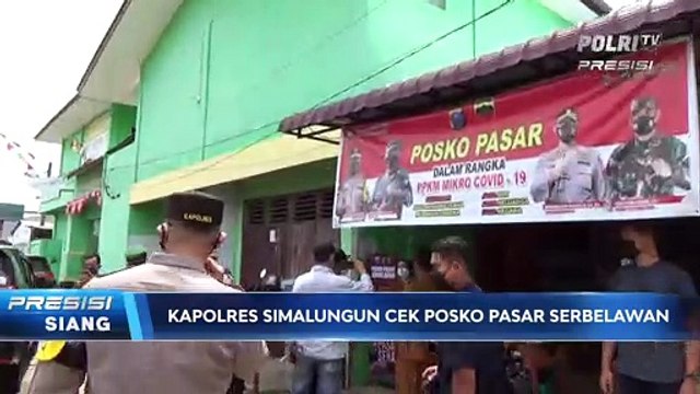 Dukung PPKM Level-3 Kapolres Simalungun dan Wakil Bupati Cek Posko Pasar di Serbelawan